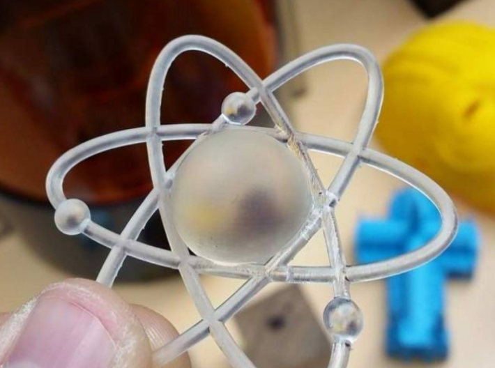 Atom Necklace Charm 3d printed 