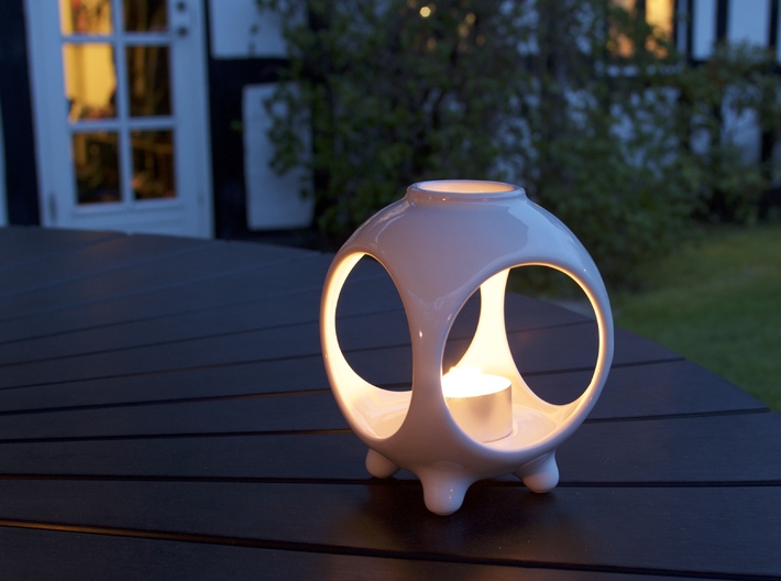 Open Sphere Tea Light - Small Top 3d printed Open Sphere Tea Light - Small Top