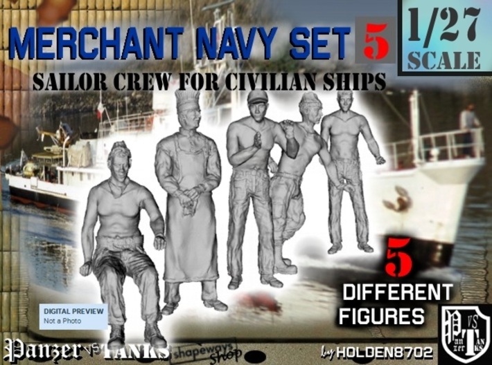 1-27 Merchant Navy Crew Set 5 3d printed