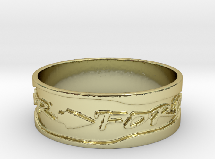 Warrior Forever Ring (Size 10.25) 3d printed