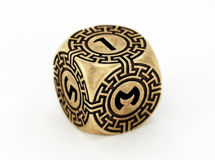 Daedalus D6 3d printed Polished Brass
