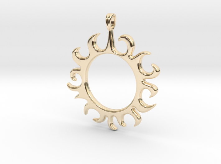 Tribal Sun Design Jewelry Symbol Pendant 3d printed