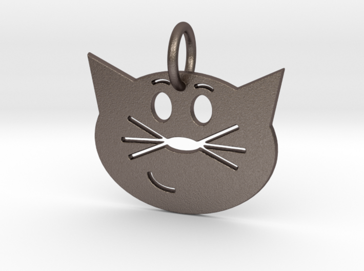 Smug Cat Keychain 3d printed