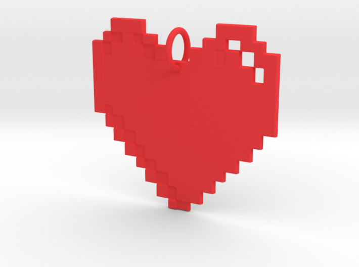 8-bit Heart 3d printed