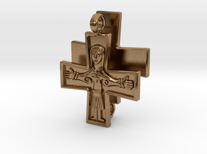 Virgin Mary Cross pair 3d printed