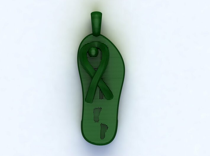 Cancer Sandal Pendant 3d printed