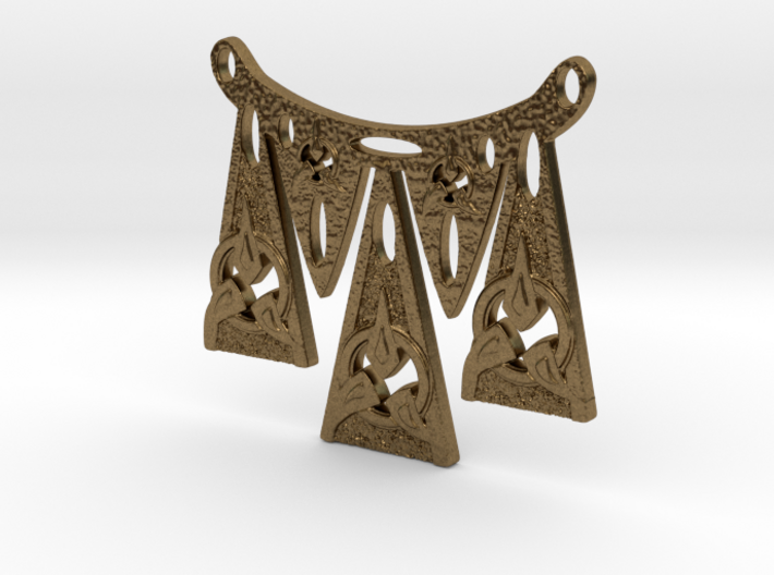 Dagger Points Warrior Necklace 3d printed