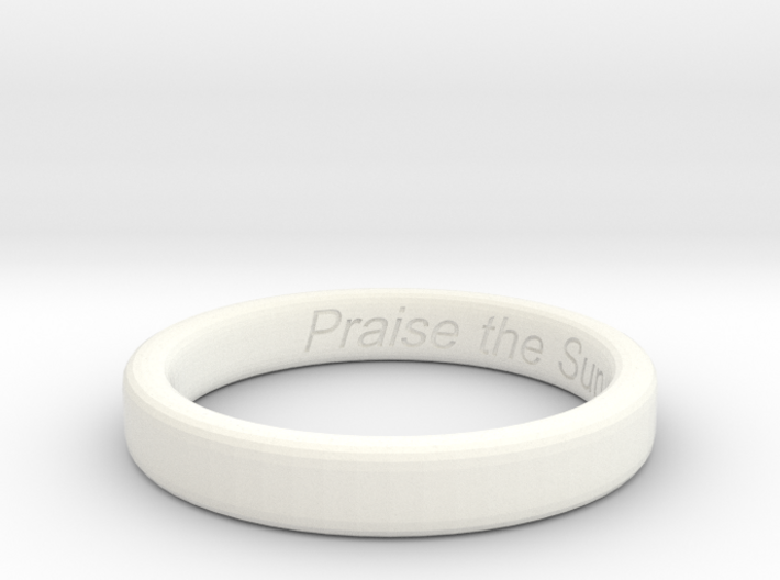 Dark Souls &quot;Praise the Sun&quot; Engraved Ring-Size 12 3d printed