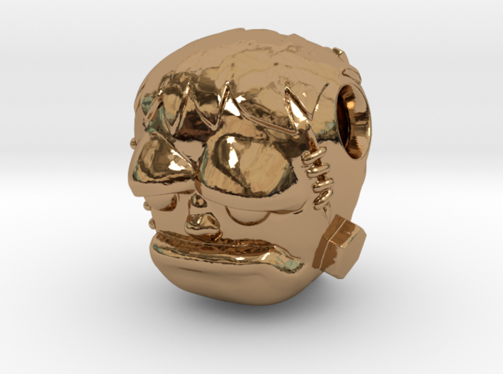 Reversible Frankenstein head pendant 3d printed