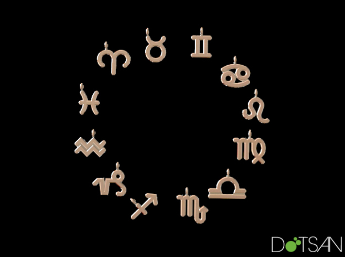 Sagittarius Symbol Keychain 3d printed 