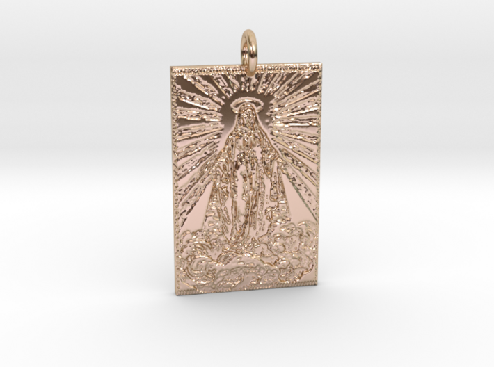 Holy Mother Pendant 3d printed