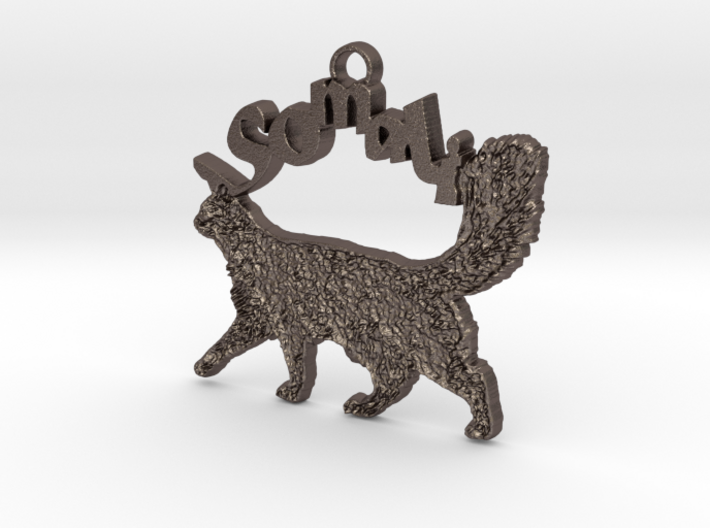 Somali Cat Breed Pendant 3d printed