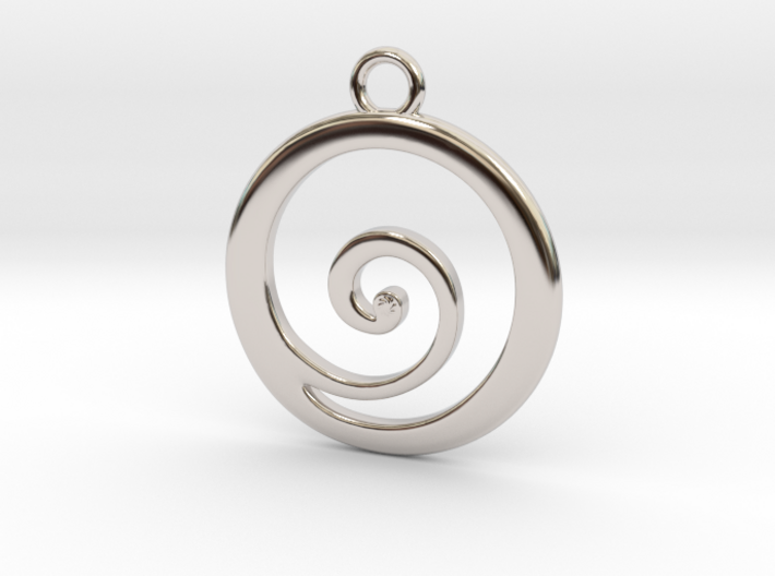 Koru Pendant 3d printed