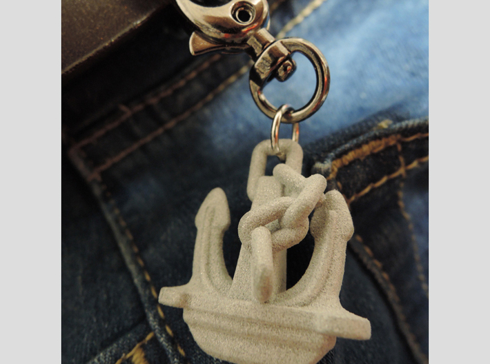 Anchor Pendant-Head -for Japan navy ship -B- 3d printed Only head-part, chain and equipment are not included.