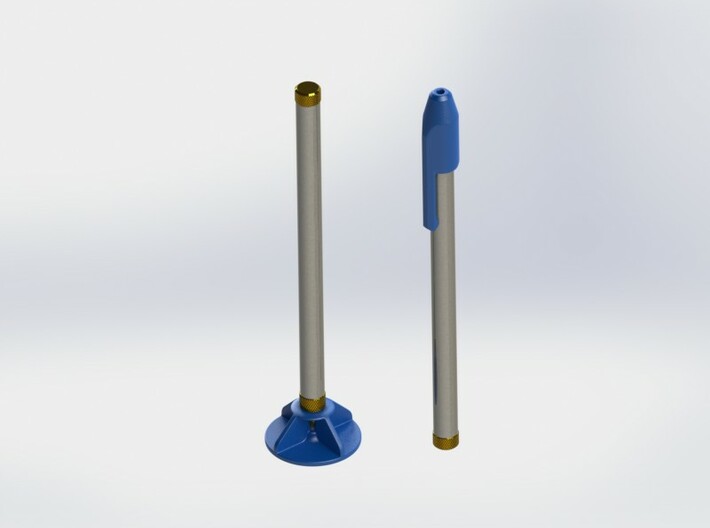 Cap: Exclusive Pen - Classic X 3d printed Cap and Base shown together. Base and Pens not included.