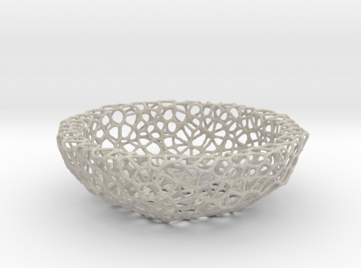 Fruit bowl (22 cm) - Voronoi-Style #2 3d printed