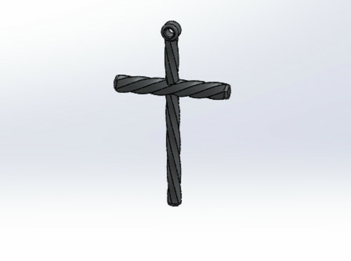 Twisted Cross 3d printed 