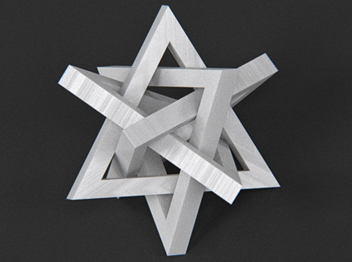 Orderly Tangle 02 - Four Hollow Triangles 3d printed 