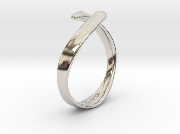 &quot;I Love You&quot; Ring 3d printed