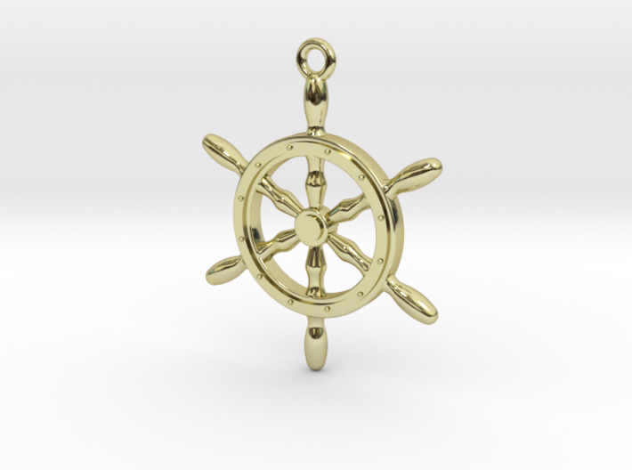 Nautical Steering Wheel Pendant 3d printed 