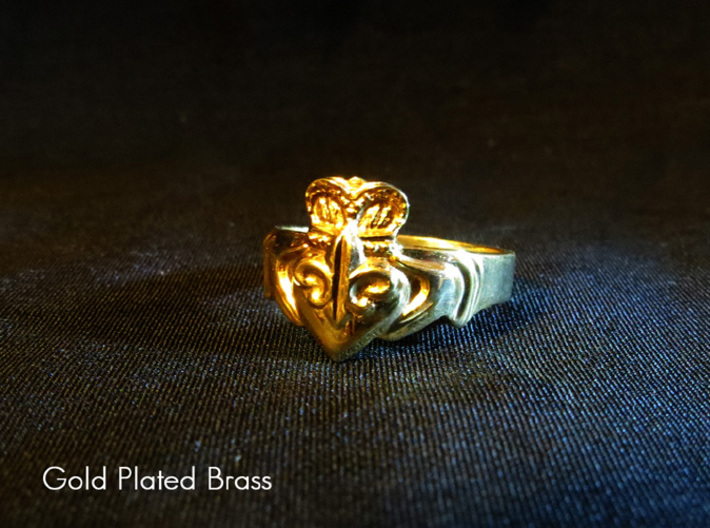 NOLA Claddagh, Ring Size 6.5 3d printed