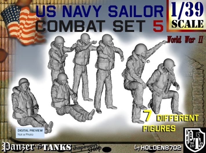 1-39 US Navy Sailor Set 5 3d printed