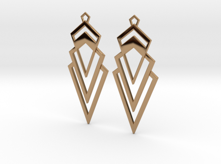 Art Deco Earrings - Valorous 3d printed