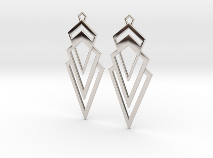 Art Deco Earrings - Valorous 3d printed