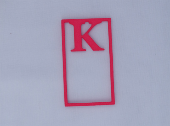 Bookmark Monogram. Initial / Letter  K  3d printed 