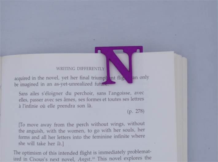 Bookmark Monogram. Initial / Letter N 3d printed