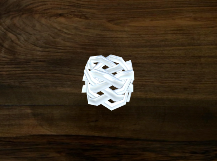 Turk's Head Knot Ring 5 Part X 6 Bight - Size 0 3d printed