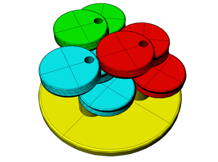 Push Circle Gears 3d printed 