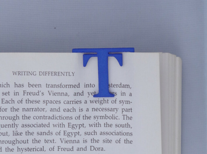 Bookmark Monogram. Initial / Letter T 3d printed