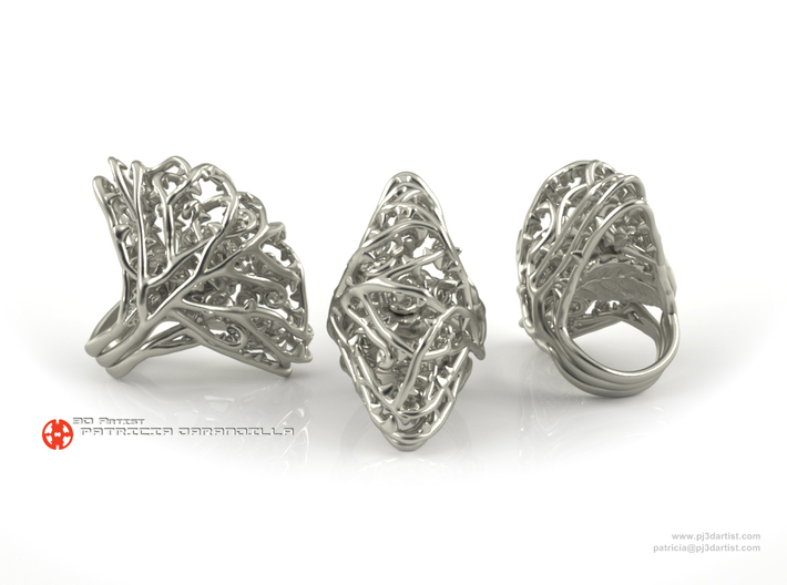 Dangerous Heavy - Sterling Silver Ring 3d printed 