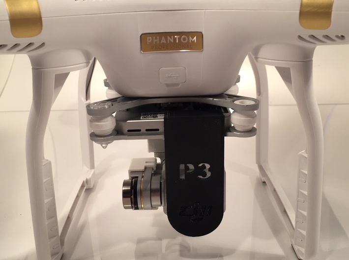 DJI Phantom 3 (ND-FIlter) Lens Cover & Gimbal Lock 3d printed 