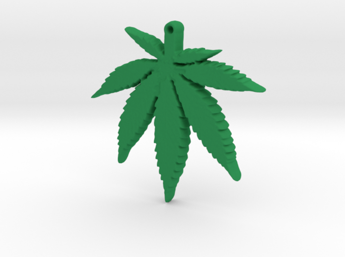 weed leaf down 3d printed