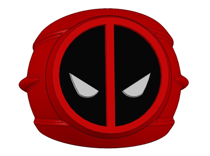 Deadpool Ring 20mm size 10 3d printed 