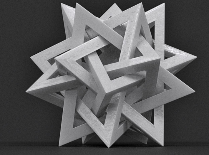 Orderly Tangle 03 - Tetrastar (Five Tetrahedra) 3d printed