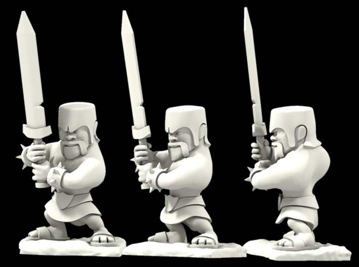 Clash of Clans - Barbarian 3d printed