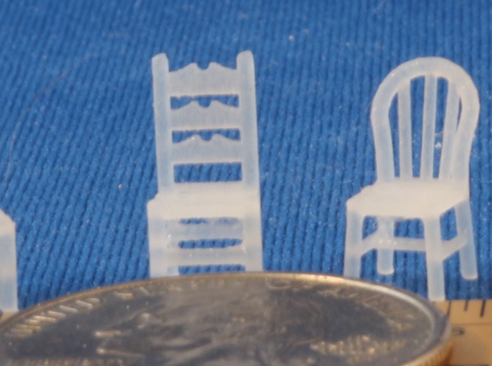 HO Scale Assorted Chairs 3d printed