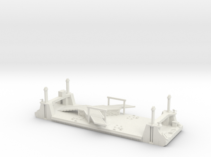 1/300 Mulberry Harbour 1 Off LST Pierhead Pontoon 3d printed