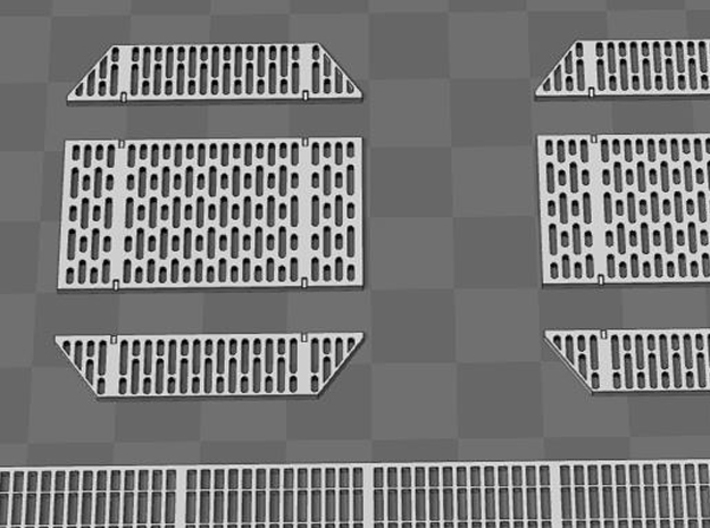 DeAgo Millennium Falcon floor grille + covers ESB 3d printed Render of the 3D model