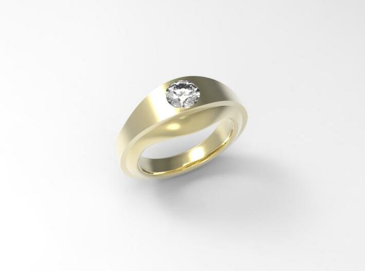 5mm Stone custom Band size 10 3d printed rendered picture