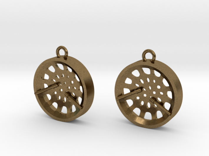 Low Tenor &quot;Void&quot; steelpan earrings 3d printed