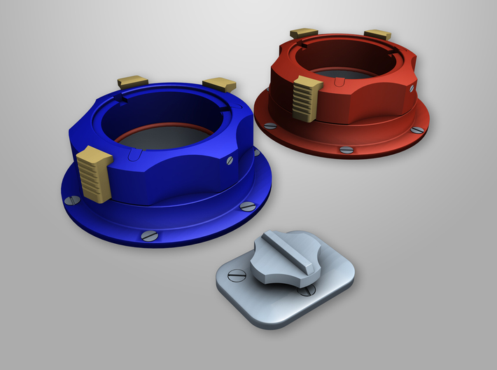 Apollo A7L-Diverter Valve BASE 3d printed This is one of the two parts that make up the Diverter valve for the Gas Connector used on the A7L Space suit. It is the base shown in the foreground of this render.