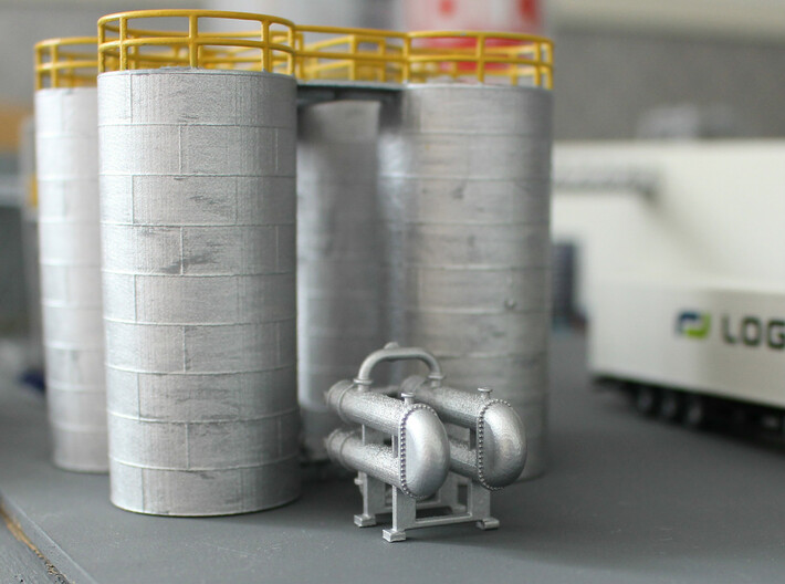 N Scale Heat Exchanger #3 Double 3d printed 