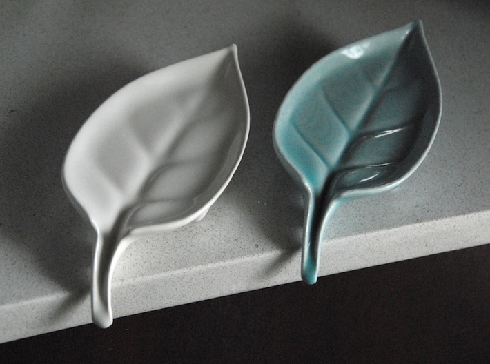 Leaf: Self-Draining Soap Dish 3d printed