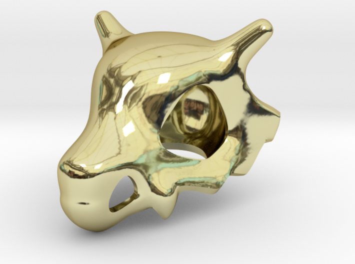 Cubone Skull Pendant 3d printed