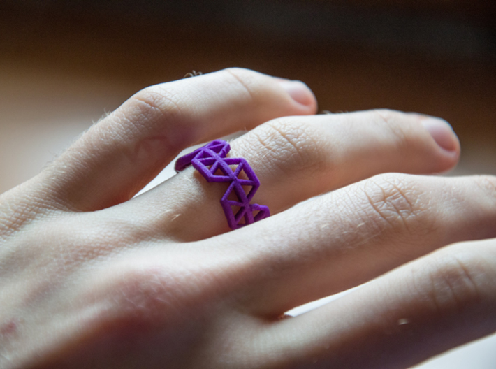 Triangle Jungle Ring 3d printed 
