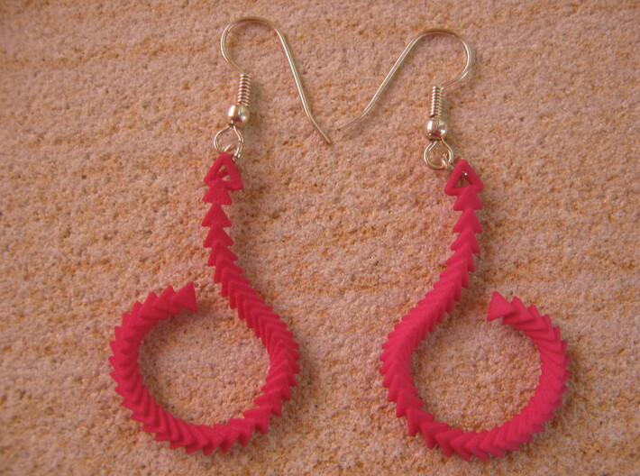Hook Earrings 3d printed 